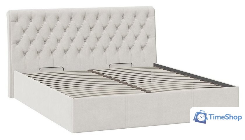 Кровать Трия Скарлет универсальная тип 1 с ПМ 180x200 (велюр бежевый) - Изображение №2 — Интернет-магазин Time-Shop