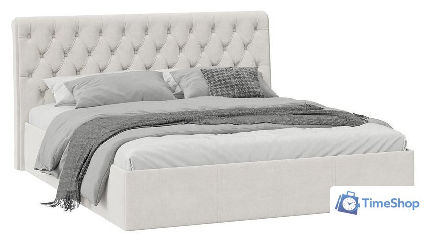 Кровать Трия Скарлет универсальная тип 1 с ПМ 180x200 (велюр бежевый) - Изображение №1 — Интернет-магазин Time-Shop