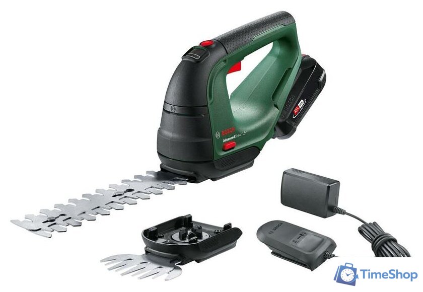 Кусторез + ножницы Bosch Advanced Shear 18V-10 0600857000 (с 1-м АКБ) - Изображение №1 — Интернет-магазин Time-Shop