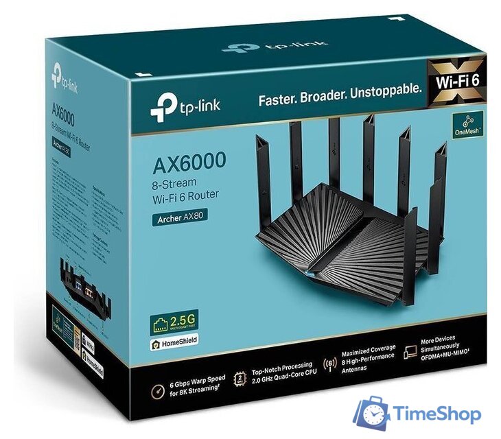 Wi-Fi роутер TP-Link Archer AX80 - Изображение №3 — Интернет-магазин Time-Shop
