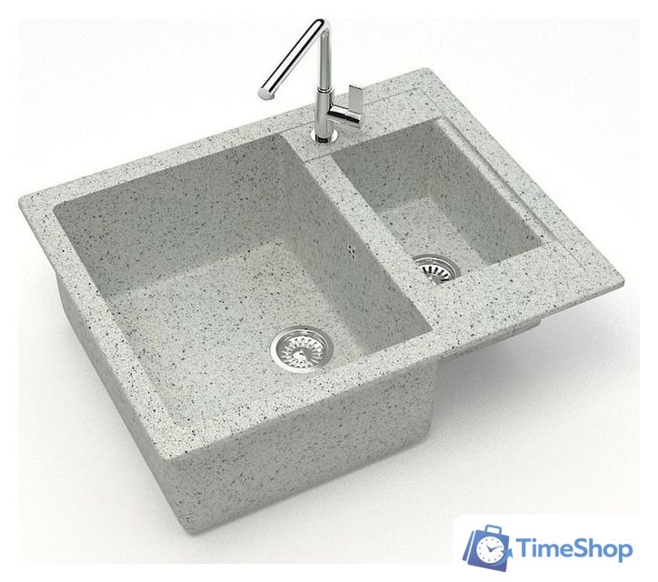 Кухонная мойка MARRBAXX Карельский камень модель 19/Q10 (светло-серый) - Изображение №1 — Интернет-магазин Time-Shop
