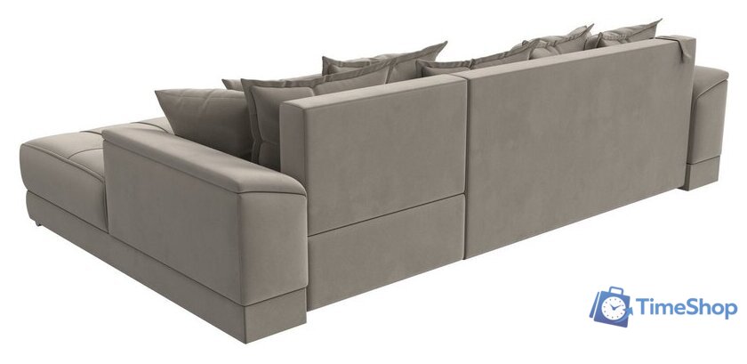 Угловой диван Лига диванов НордСтар правый 121113 (микровельвет бежевый/подушки микровельвет бежевый) - Изображение №5 — Интернет-магазин Time-Shop