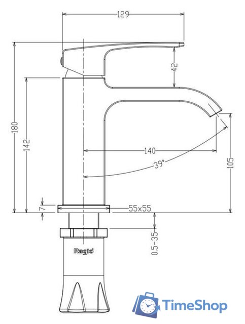 Смеситель Raglo R02.10.03 - Изображение №2 — Интернет-магазин Time-Shop