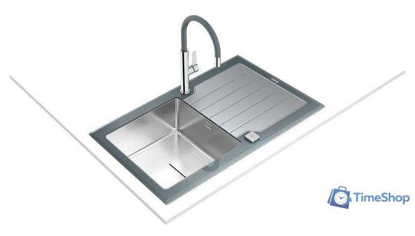 Кухонная мойка TEKA Diamond RS15 1B 1D 86 Auto (серый камень) - Изображение №5 — Интернет-магазин Time-Shop