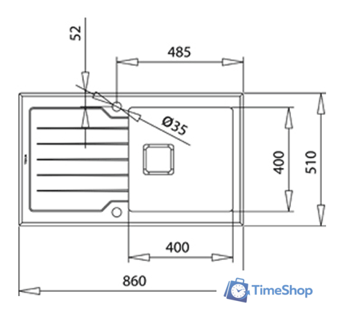 Кухонная мойка TEKA Diamond RS15 1B 1D 86 Auto (серый камень) - Изображение №6 — Интернет-магазин Time-Shop