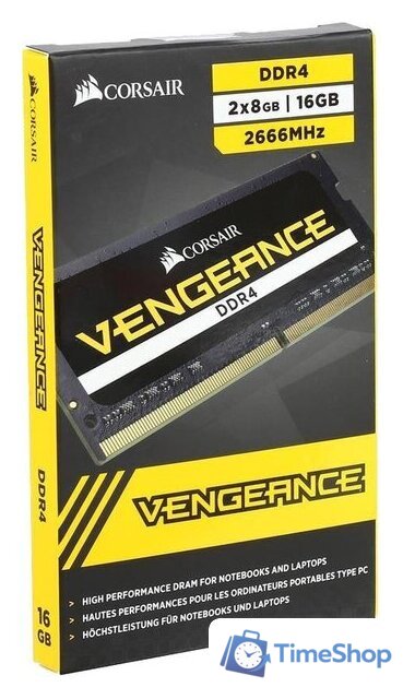 Оперативная память Corsair Vengeance 16GB DDR4 SODIMM PC4-19200 CMSX16GX4M1A2400 - Изображение №5 — Интернет-магазин Time-Shop