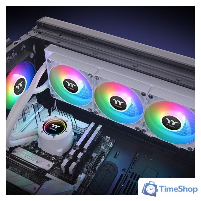 Система жидкостного охлаждения для процессора Thermaltake TH360 V2 ARGB Snow Edition CL-W365-PL12SW-A - Изображение №6 — Интернет-магазин Time-Shop