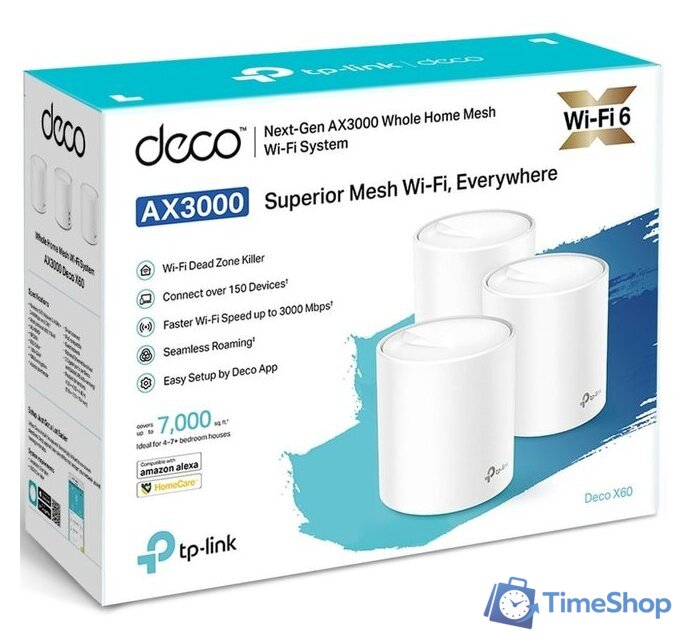 Wi-Fi система TP-Link Deco X60 V2 (3 шт.) - Изображение №2 — Интернет-магазин Time-Shop