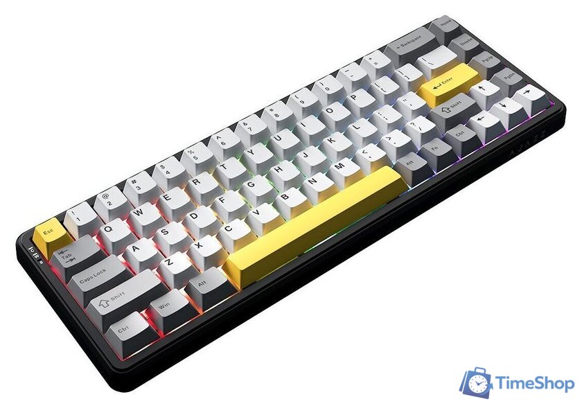 Клавиатура Ajazz AK680 Max (8+1K) (черный/серый/желтый) - Изображение №5 — Интернет-магазин Time-Shop