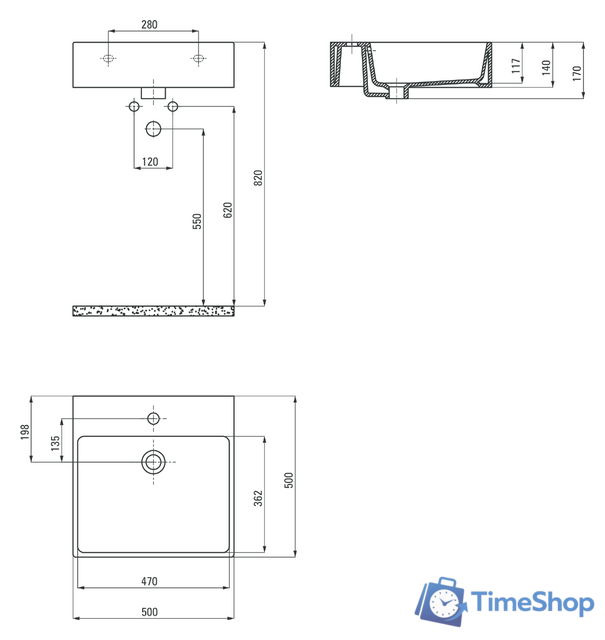 Умывальник Deante Temisto CDT 6U5S - Изображение №3 — Интернет-магазин Time-Shop