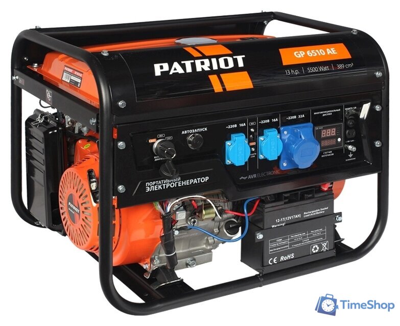Бензиновый генератор Patriot GP 6510AE - Изображение №1 — Интернет-магазин Time-Shop