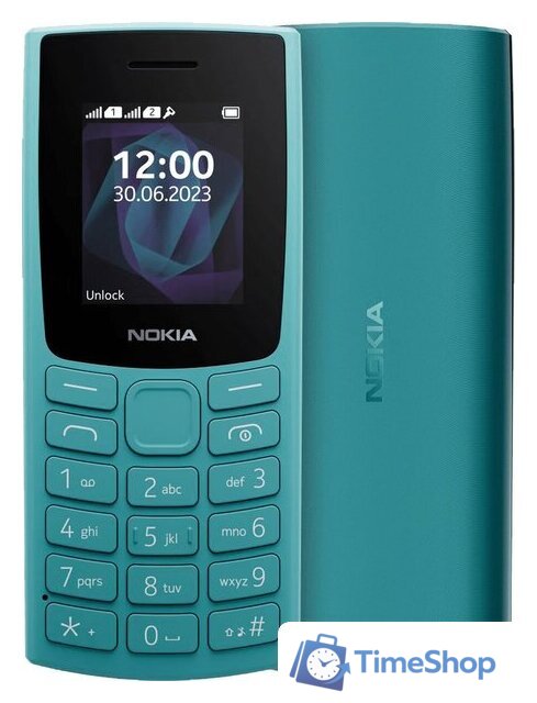 Кнопочный телефон Nokia 105 (2023) Dual SIM TA-1557 (бирюзовый) - Изображение №1 — Интернет-магазин Time-Shop