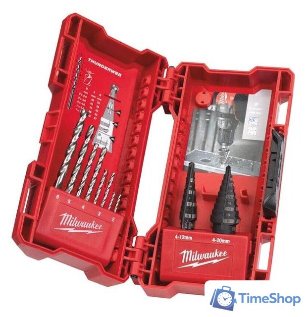 Набор сверл Milwaukee 48899350 (10 предметов) - Изображение №2 — Интернет-магазин Time-Shop