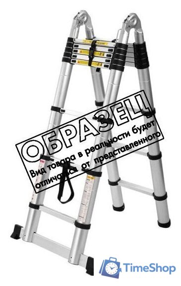 Лестница Алюмет 3.1+3.1м с шарниром (2х10 ступеней) - Изображение №1 — Интернет-магазин Time-Shop