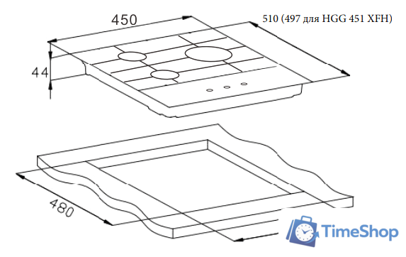 Варочная панель Weissgauff HGG 451 BGH - Изображение №5 — Интернет-магазин Time-Shop