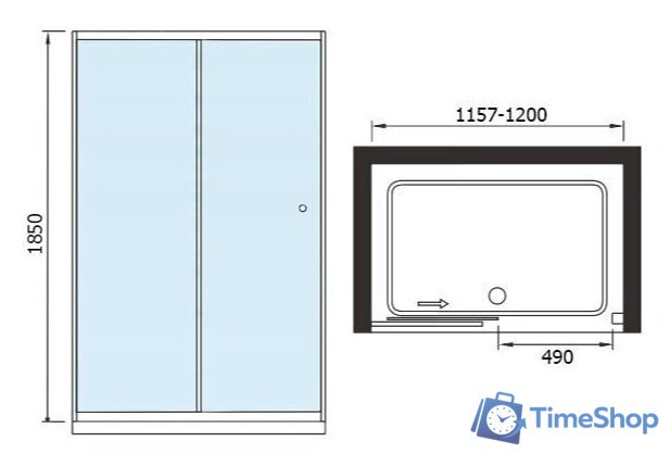 Душевая дверь WeltWasser WW200 200S2-120 - Изображение №3 — Интернет-магазин Time-Shop
