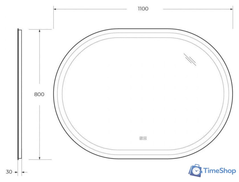  Cezares Зеркало CZR-SPC-GIUBILEO-1100-800-TCH-WARM - Изображение №4 — Интернет-магазин Time-Shop