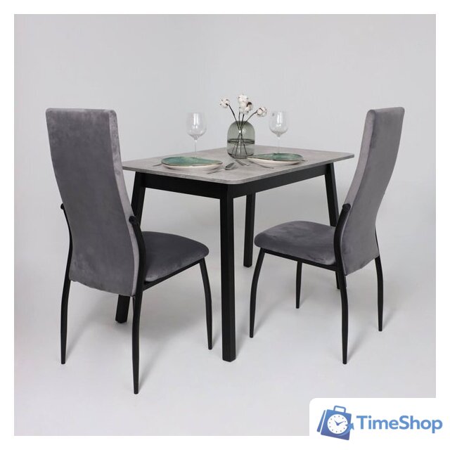 Кухонный стол Мамадома Tirk radial-110 раздвижной 110-142х70 (серый сланец/черный) - Изображение №11 — Интернет-магазин Time-Shop