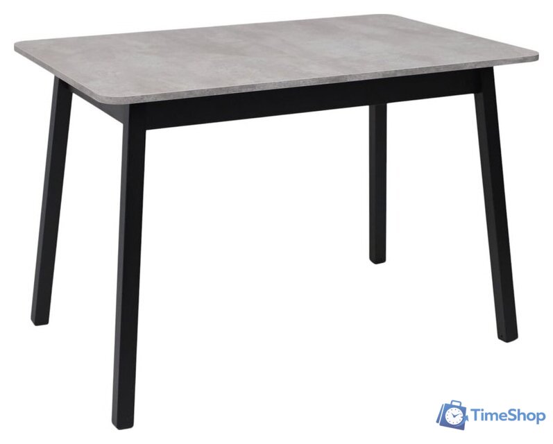 Кухонный стол Мамадома Tirk radial-110 раздвижной 110-142х70 (серый сланец/черный) - Изображение №1 — Интернет-магазин Time-Shop