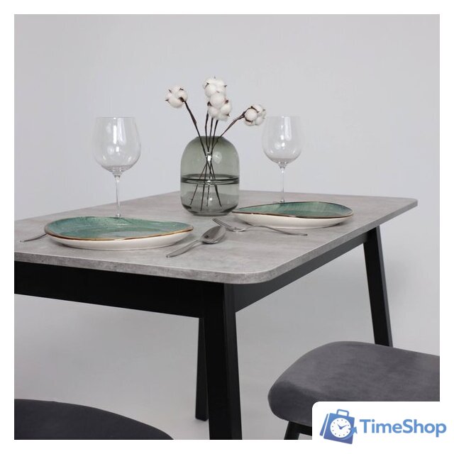 Кухонный стол Мамадома Tirk radial-110 раздвижной 110-142х70 (серый сланец/черный) - Изображение №12 — Интернет-магазин Time-Shop