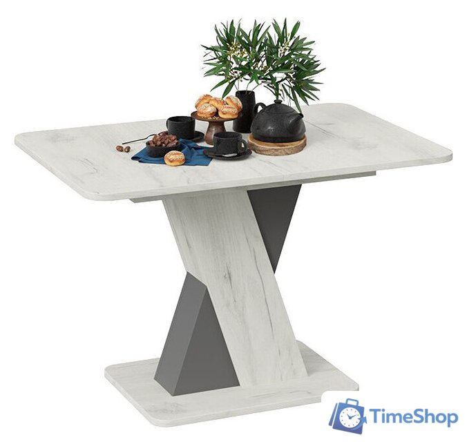 Кухонный стол Трия Люксембург тип 3 (дуб крафт белый/серый) - Изображение №3 — Интернет-магазин Time-Shop