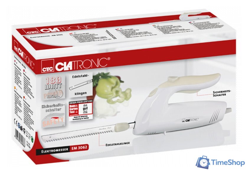 Электронож  Clatronic EM 3062 weis 2574 - Изображение №2 — Интернет-магазин Time-Shop