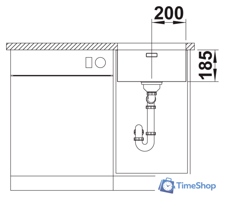 Кухонная мойка Blanco Solis 400-U 526117 (полированная) - Изображение №4 — Интернет-магазин Time-Shop