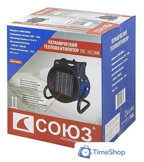 Тепловентилятор СОЮЗ ТВС-3023МК - Изображение №8 — Интернет-магазин Time-Shop