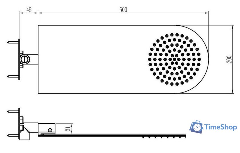 Верхний душ RGW SP-61 - Изображение №3 — Интернет-магазин Time-Shop