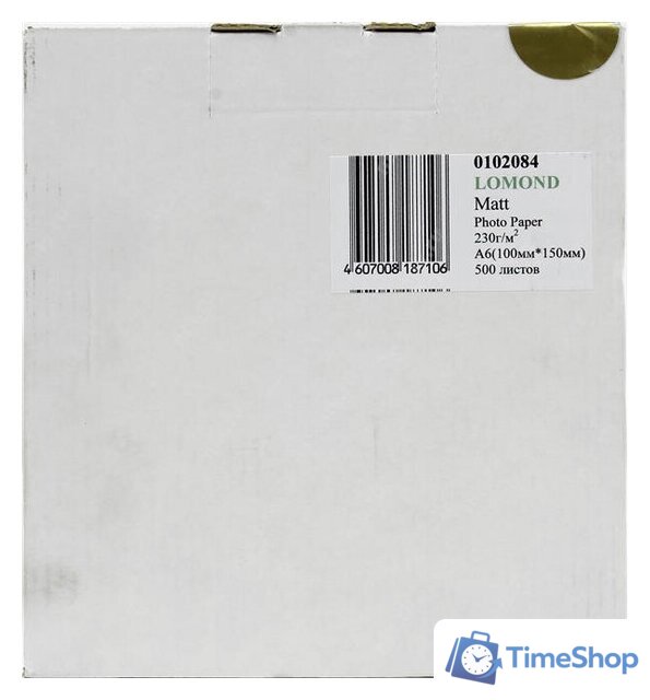 Фотобумага Lomond Матовая 10x15 230 г/кв.м. 500 листов (0102084) - Изображение №1 — Интернет-магазин Time-Shop