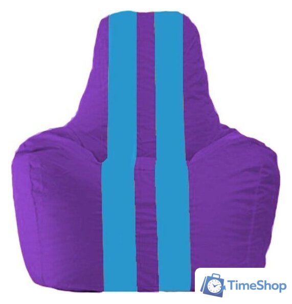 Кресло-мешок Flagman Спортинг С1.1-74 (фиолетовый/голубой) - Изображение №1 — Интернет-магазин Time-Shop
