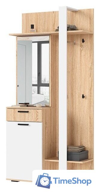 Тумба для обуви Стендмебель Санса ПР-01 (белый/дуб сонома) - Изображение №1 — Интернет-магазин Time-Shop