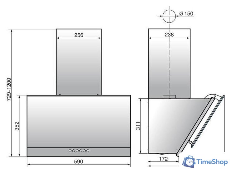 Кухонная вытяжка Elikor Рубин Stone S4 60П-700-Э4Д (топленое молоко) - Изображение №2 — Интернет-магазин Time-Shop