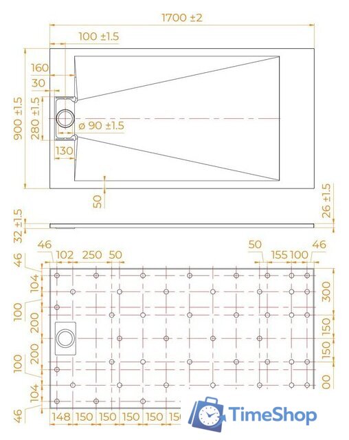 Душевой поддон RGW TUS-W 90x170 - Изображение №7 — Интернет-магазин Time-Shop