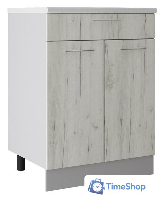 Шкаф напольный Артём-Мебель 600мм СН-114.06-Ш (ДСП дуб крафт белый) - Изображение №1 — Интернет-магазин Time-Shop