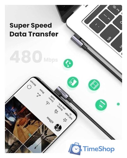 Кабель Ugreen US335 70696 - Изображение №5 — Интернет-магазин Time-Shop