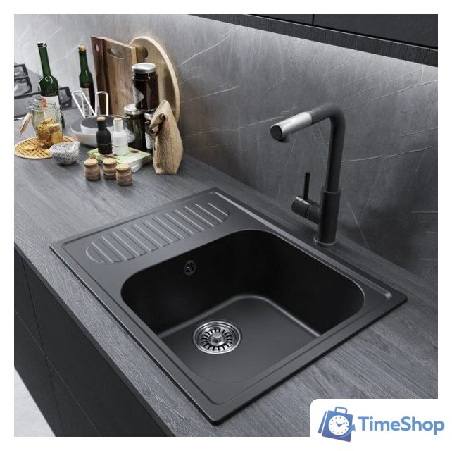 Кухонная мойка Mixline ML-GM18 551978 (ультра-черный) - Изображение №4 — Интернет-магазин Time-Shop