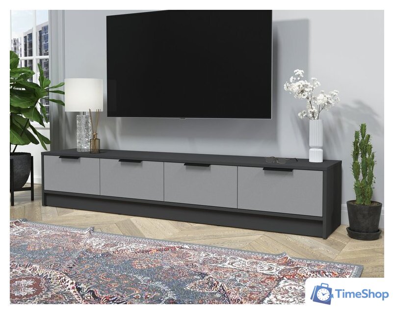 Тумба Интерлиния ТВ Концепт КТ-ТВ4-35 (серебро/антрацит) - Изображение №3 — Интернет-магазин Time-Shop