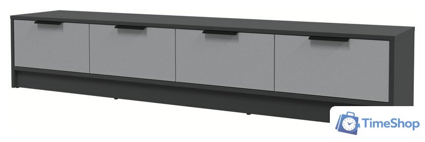 Тумба Интерлиния ТВ Концепт КТ-ТВ4-35 (серебро/антрацит) - Изображение №1 — Интернет-магазин Time-Shop