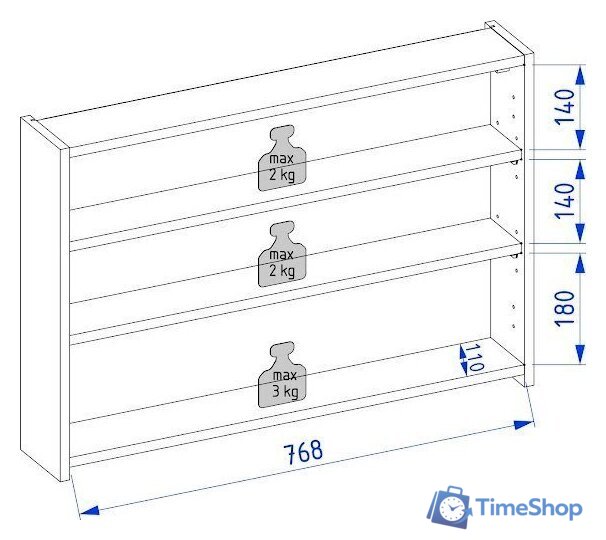  Lauter Шкаф с зеркалом Mia 80 (кашемир) - Изображение №4 — Интернет-магазин Time-Shop