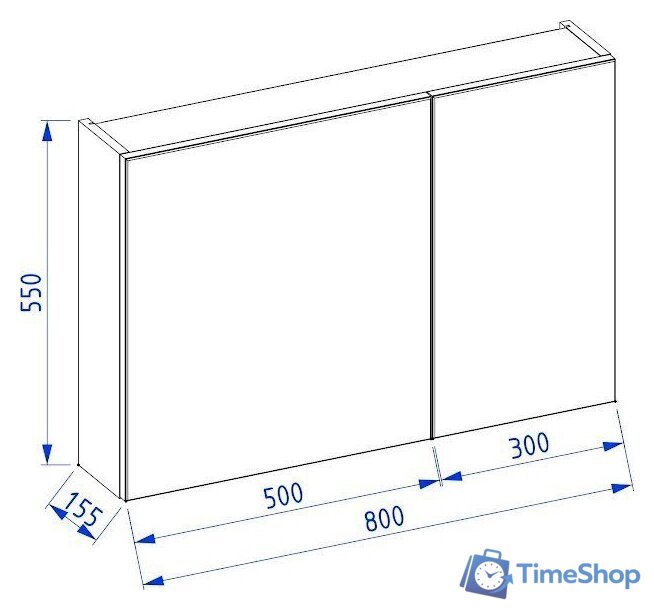  Lauter Шкаф с зеркалом Mia 80 (кашемир) - Изображение №3 — Интернет-магазин Time-Shop