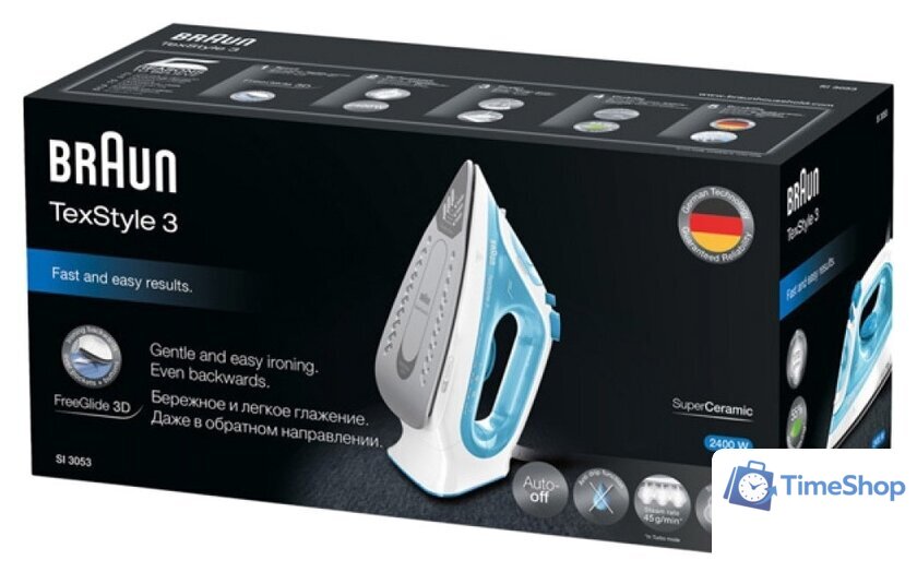 Утюг Braun Texstyle 3 SI3053 BL - Изображение №4 — Интернет-магазин Time-Shop