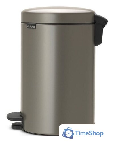Мусорное ведро Brabantia Pedal Bin NewIcon 12 л (платиновый) - Изображение №2 — Интернет-магазин Time-Shop