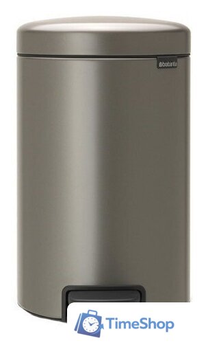 Мусорное ведро Brabantia Pedal Bin NewIcon 12 л (платиновый) - Изображение №1 — Интернет-магазин Time-Shop