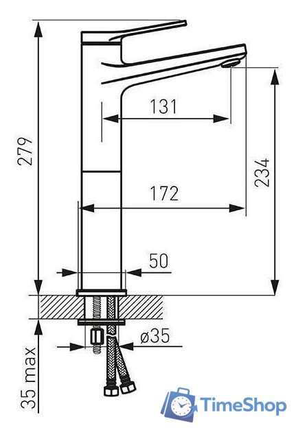 Смеситель Ferro Stratos Black BSC2LBL - Изображение №2 — Интернет-магазин Time-Shop