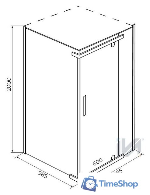 Душевой уголок IVA E2SS100T - Изображение №3 — Интернет-магазин Time-Shop