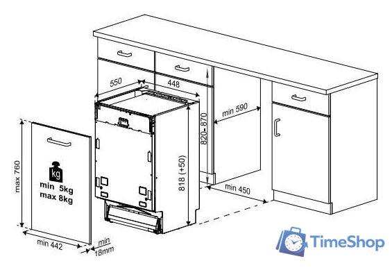 Встраиваемая посудомоечная машина BEKO DIS46120 - Изображение №6 — Интернет-магазин Time-Shop
