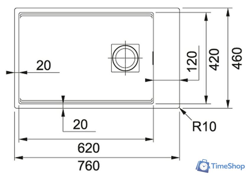 Кухонная мойка Franke Kanon KNG 110-62 125.0528.618 (кофе) - Изображение №2 — Интернет-магазин Time-Shop