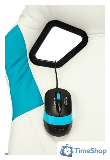 Игровое (геймерское) кресло Zombie Runner (белый/голубой) - Изображение №5 — Интернет-магазин Time-Shop