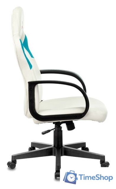 Игровое (геймерское) кресло Zombie Runner (белый/голубой) - Изображение №3 — Интернет-магазин Time-Shop